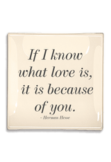 If I Know What Love Is Decoupage Glass Tray - Wholesale Ben's Garden 