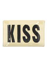 Kiss Typeface Decoupage Glass Tray