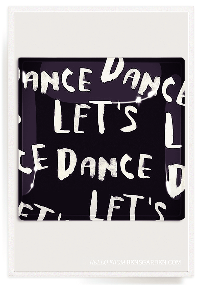 Bensgarden.com | Let's Dance Handwritten Decoupage Glass Tray - Bensgarden.com