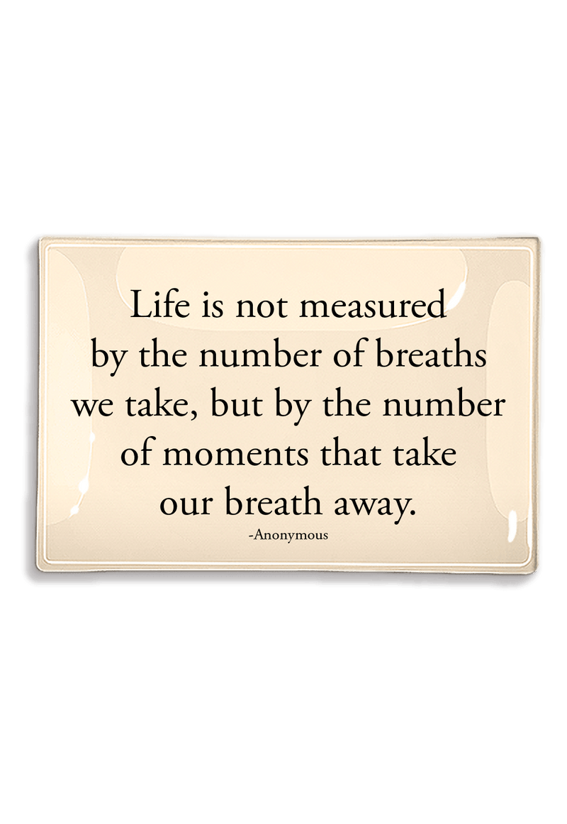 Life Is Not Measured Decoupage Glass Tray - Wholesale Ben's Garden 