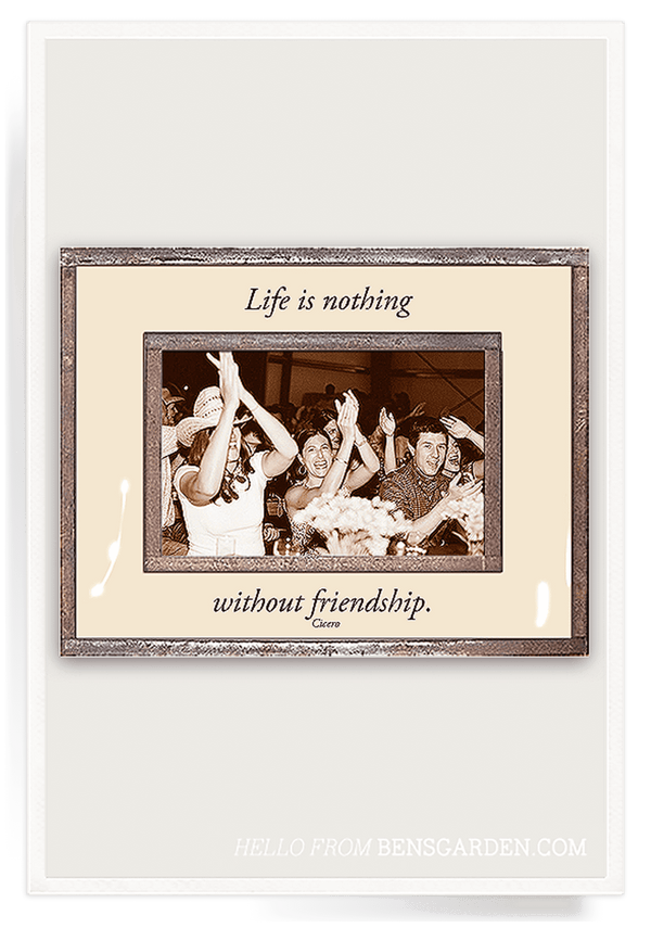 Bensgarden.com | Life Is Nothing Without Friendship Copper & Glass Photo Frame - Bensgarden.com