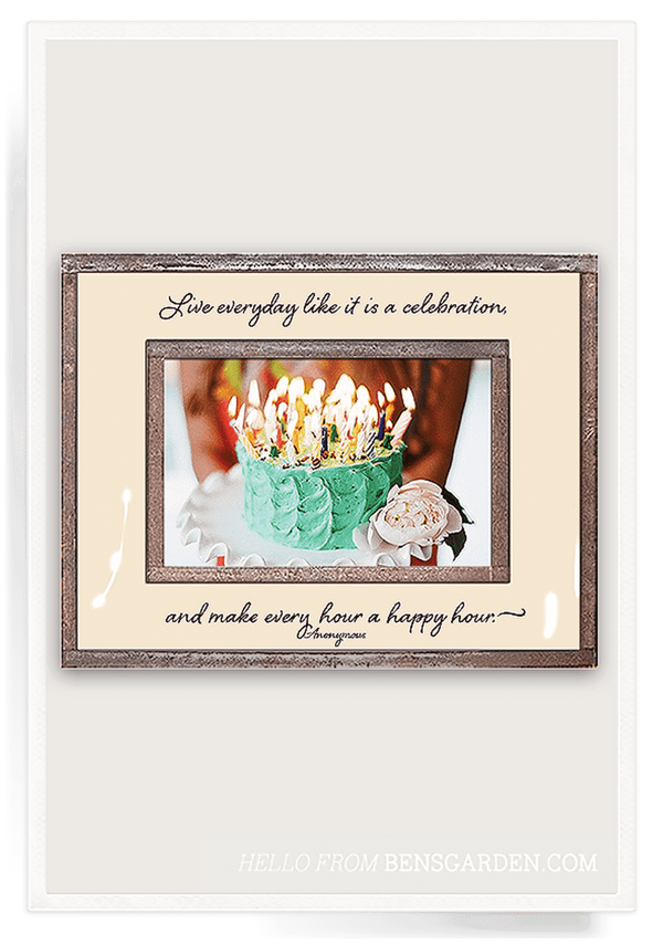 Bensgarden.com | Live Everyday Like It Is A Celebration Copper & Glass Photo Frame - Bensgarden.com