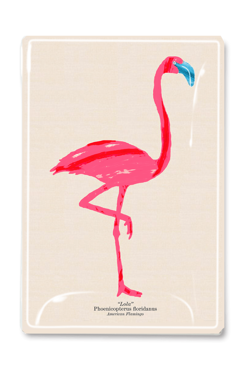 Lola the Flamingo Decoupage Glass Tray - Wholesale Ben's Garden 