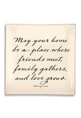 May Your Home Be A Place Where Love Decoupage Glass Tray - Wholesale Ben's Garden 