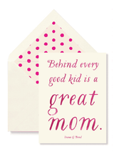 Bensgarden.com | Min. Case Pack // A Great Mom Greeting Card, Single Folded Card or Boxed Set of 8 - Bensgarden.com