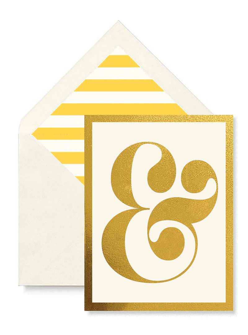 Min. Case Pack // Ampersand Greeting Card, Blank Single Folded Card - Wholesale Ben's Garden 