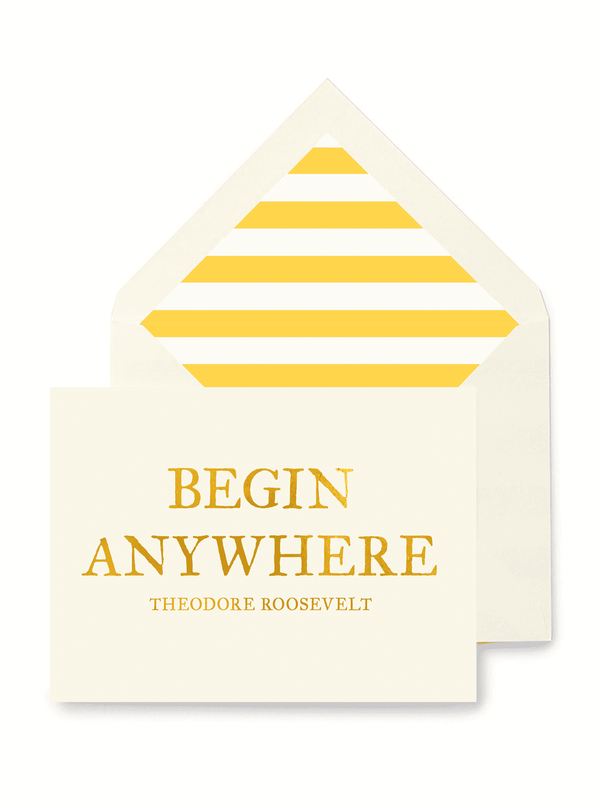 Bensgarden.com | Min. Case Pack // Begin Anywhere Greeting Card, Single Folded Card or Boxed Set of 8 - Bensgarden.com