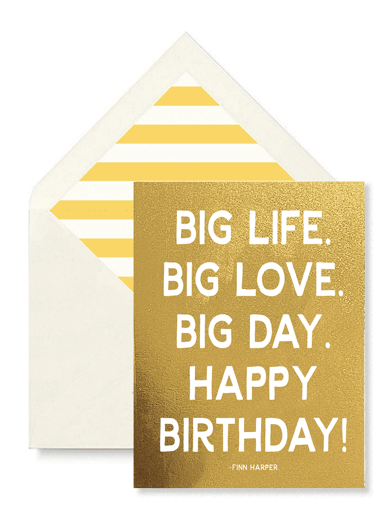 Bensgarden.com | Min. Case Pack // Big Life. Big Love. Big Day. Happy Birthday. Greeting Card, Single Folded Signature Card - Bensgarden.com