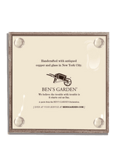 Min. Case Pack of 2 // Holly Sprig Copper & Glass Coaster, Set of 4 - Wholesale Ben's Garden 