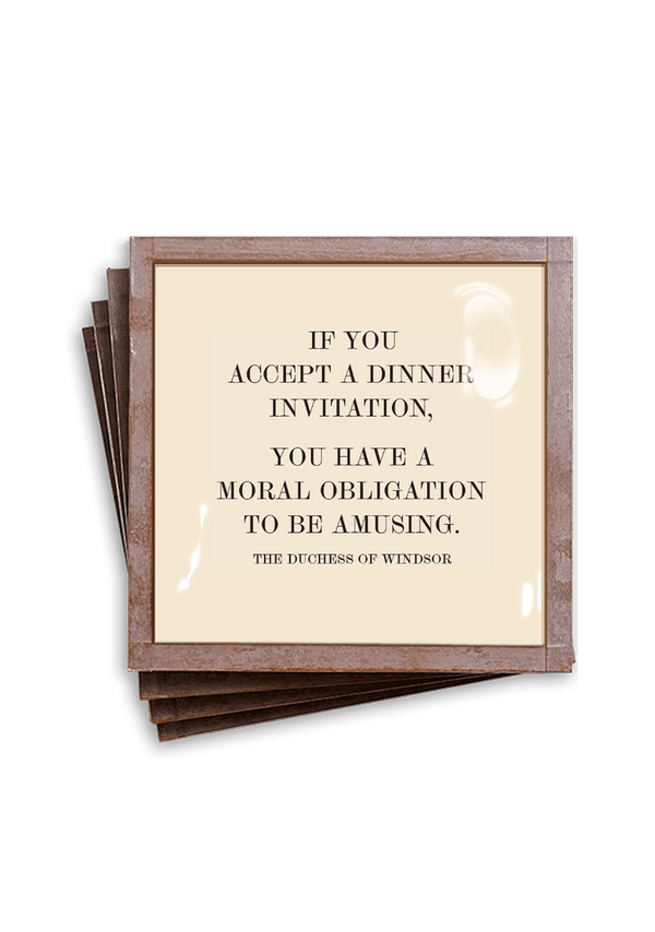 Min. Case Pack of 2 // If You Accept A Dinner Copper & Glass Coasters, Set of 4 - Wholesale Ben's Garden 