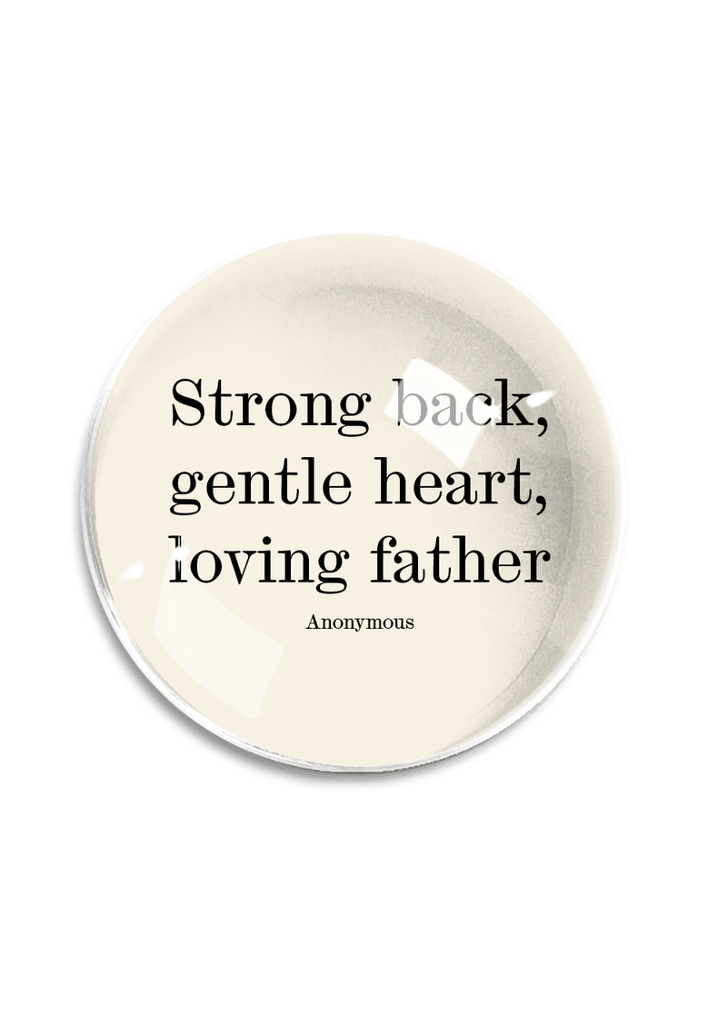 Min. Case Pack of 2 // Strong Back, Gentle Heart Crystal Dome Paperweight - Wholesale Ben's Garden 