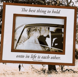 Bensgarden.com | The Best Thing To Hold On To In Life Copper & Glass Photo Frame - Bensgarden.com