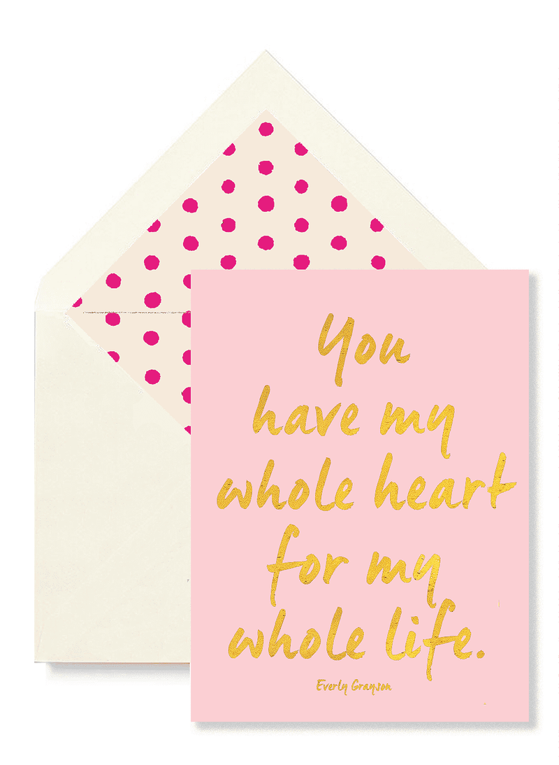 Bensgarden.com | Min. Case Pack of 6 // You Have My Whole Heart Greeting Card, Single Folded Card or Boxed Set of 8 - Bensgarden.com