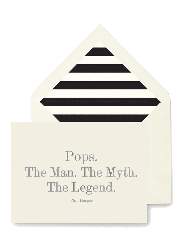 Min. Case Pack // Pops. The Man. The Myth. The Legend. Greeting Card, Single Folded Card