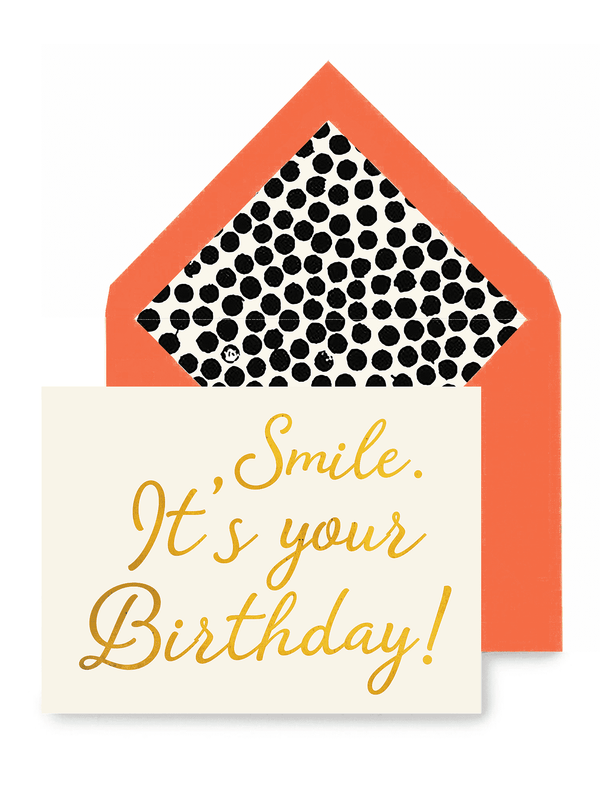 Bensgarden.com | Min. Case Pack // Smile. It's Your Birthday Greeting Card, Single Blank Card or Boxed Set - Bensgarden.com