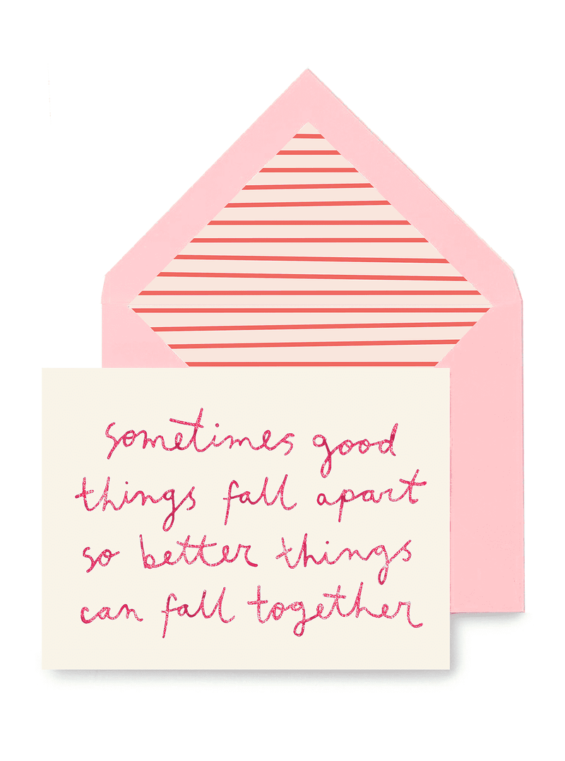Bensgarden.com | Min. Case Pack // Sometimes Good Things Fall Apart Greeting Card, Single or Boxed Set of 8 - Bensgarden.com