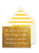 Bensgarden.com | Min. Case Pack // The Love In our Family Greeting Card, Single Folded Card or Boxed Set - Bensgarden.com