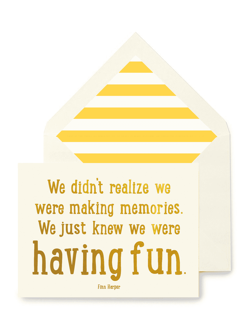 Bensgarden.com | Min. Case Pack // We Didn't Realize We Were Making Memories Greeting Card, Single or Boxed Set of 8 - Bensgarden.com