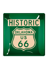 Oklahoma Texas Route 66 Sign Decoupage Tray - Wholesale Ben's Garden 