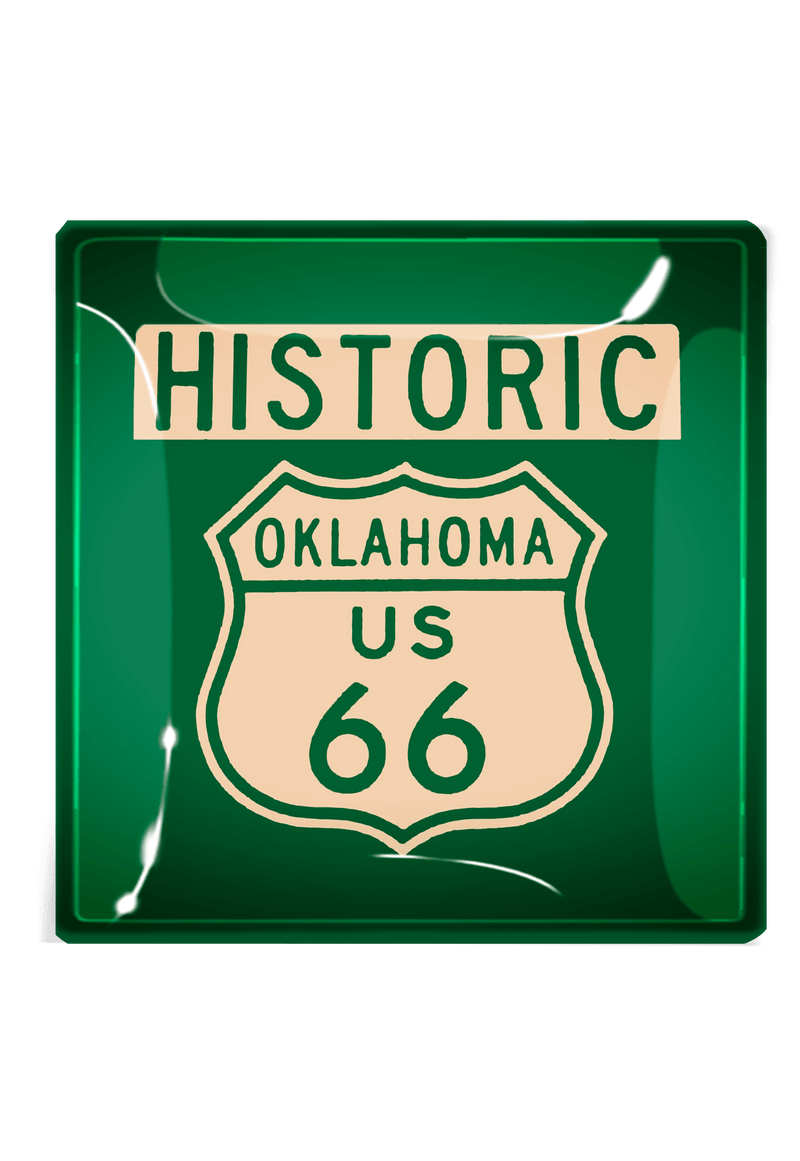 Oklahoma Texas Route 66 Sign Decoupage Tray - Wholesale Ben's Garden 