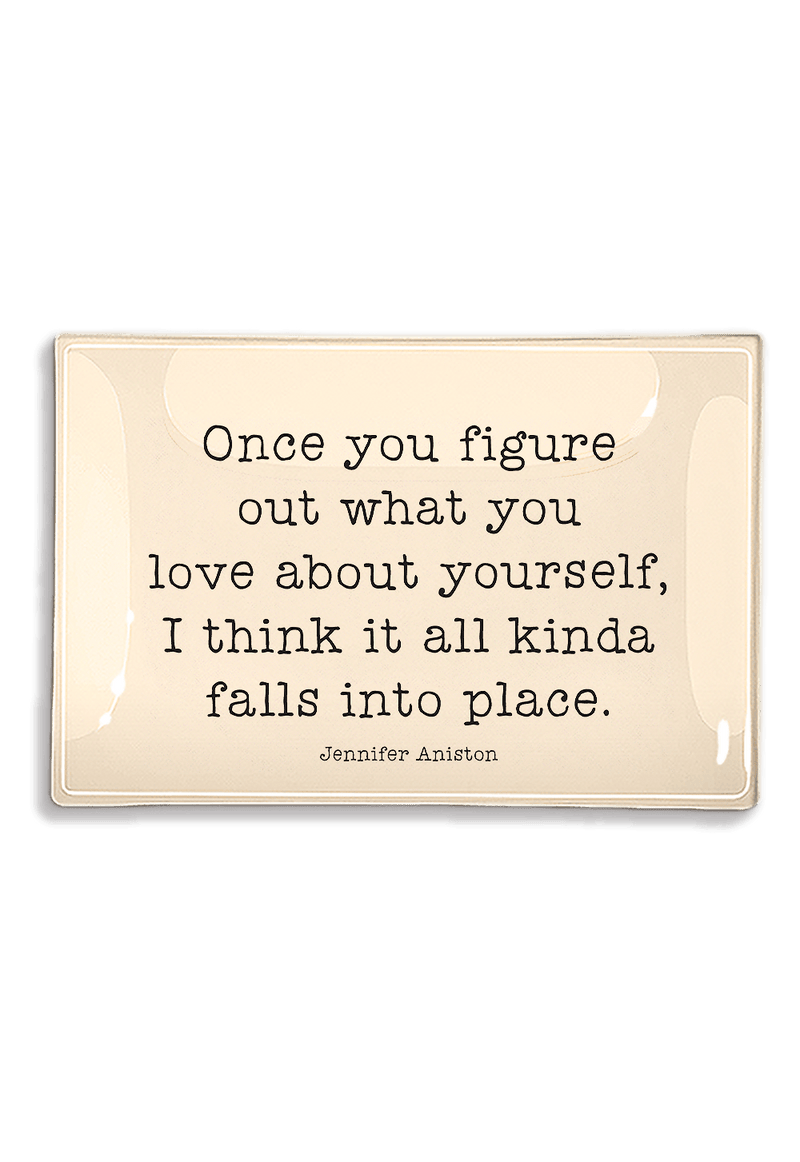 Once You Figure Out What You Love Decoupage Glass Tray - Wholesale Ben's Garden 