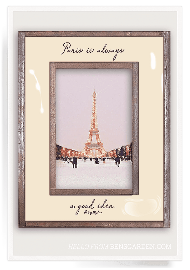 Bensgarden.com | Paris Is Always A Good Idea Copper & Glass Photo Frame - Bensgarden.com