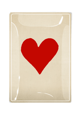 Red Long Heart Decoupage Glass Tray - Wholesale Ben's Garden 