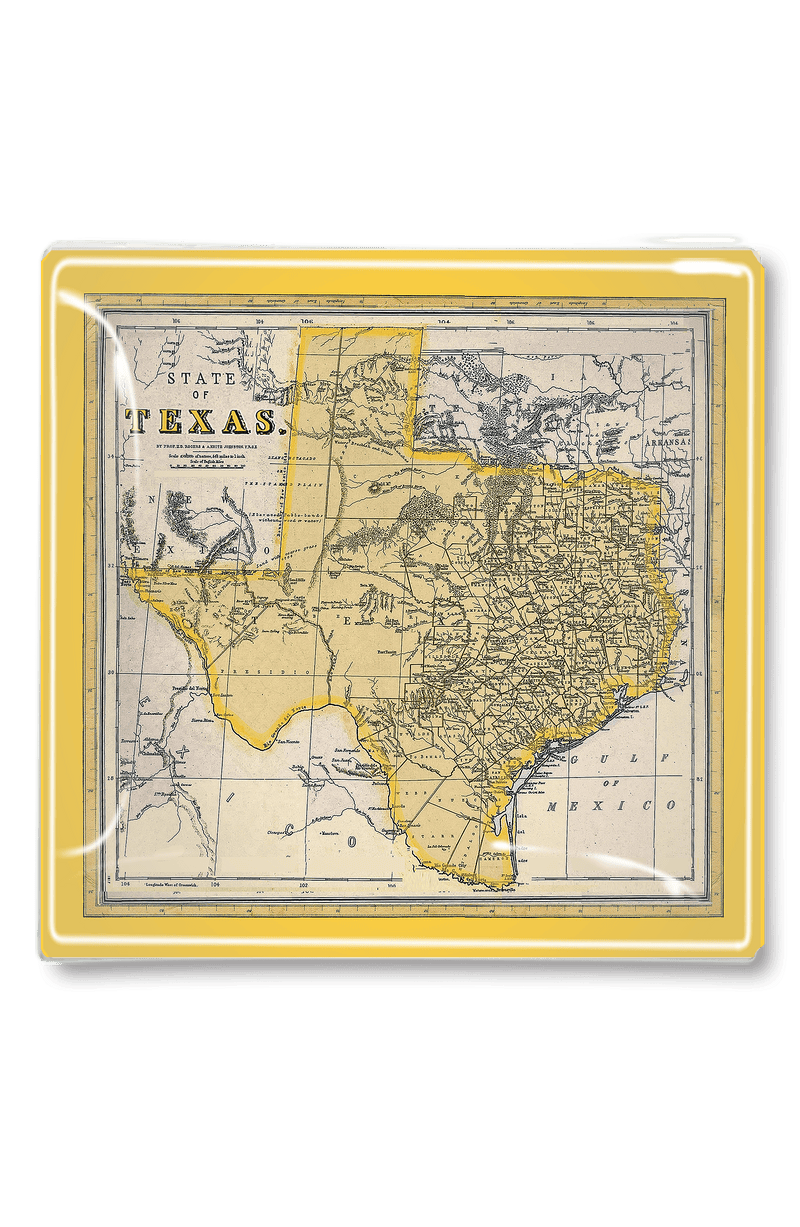State of Texas Golden Decoupage Tray - Wholesale Ben's Garden 