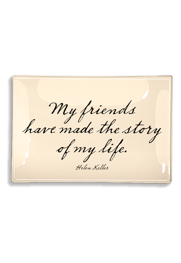 Story Of My Life 4"x 9" Decoupage Glass Tray - Wholesale Ben's Garden 