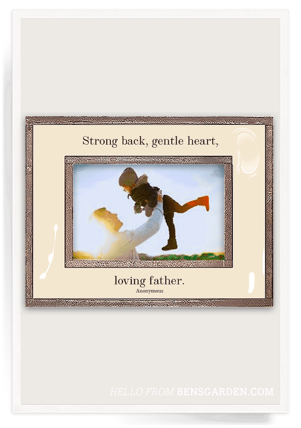 Bensgarden.com | Strong Back, Gentle Heart Copper & Glass Photo Frame - Bensgarden.com