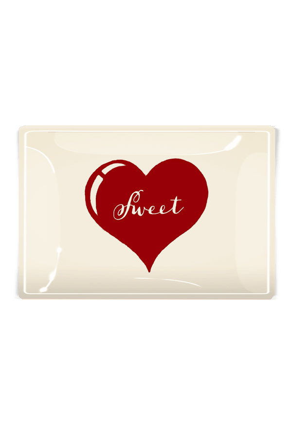 Sweetheart Decoupage Glass Tray