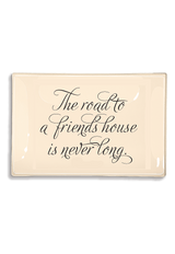The Road To A Friend's House Decoupage Glass Tray