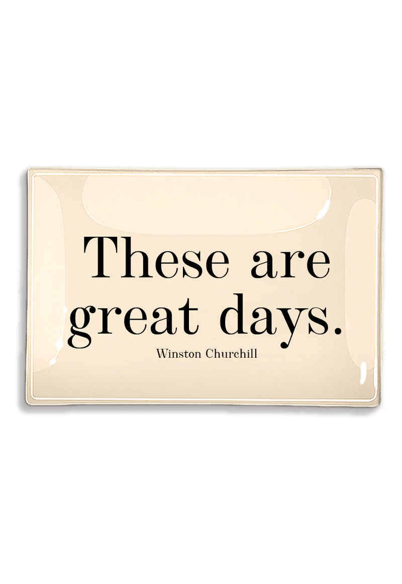 These Are Great Days Decoupage Glass Tray