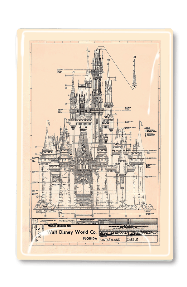Vintage Disneyland Map Decoupage Glass Tray - Wholesale Ben's Garden 