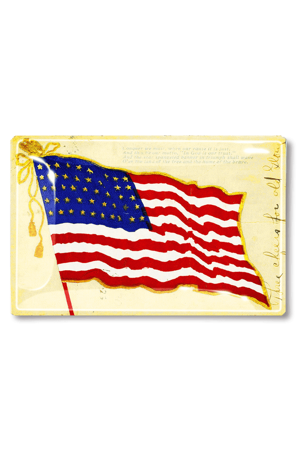 Vintage Flying Flag Decoupage Glass Tray - Wholesale Ben's Garden 