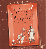 Bensgarden.com | Vintage Mary Poppins Jacket Decoupage Glass Tray - Bensgarden.com