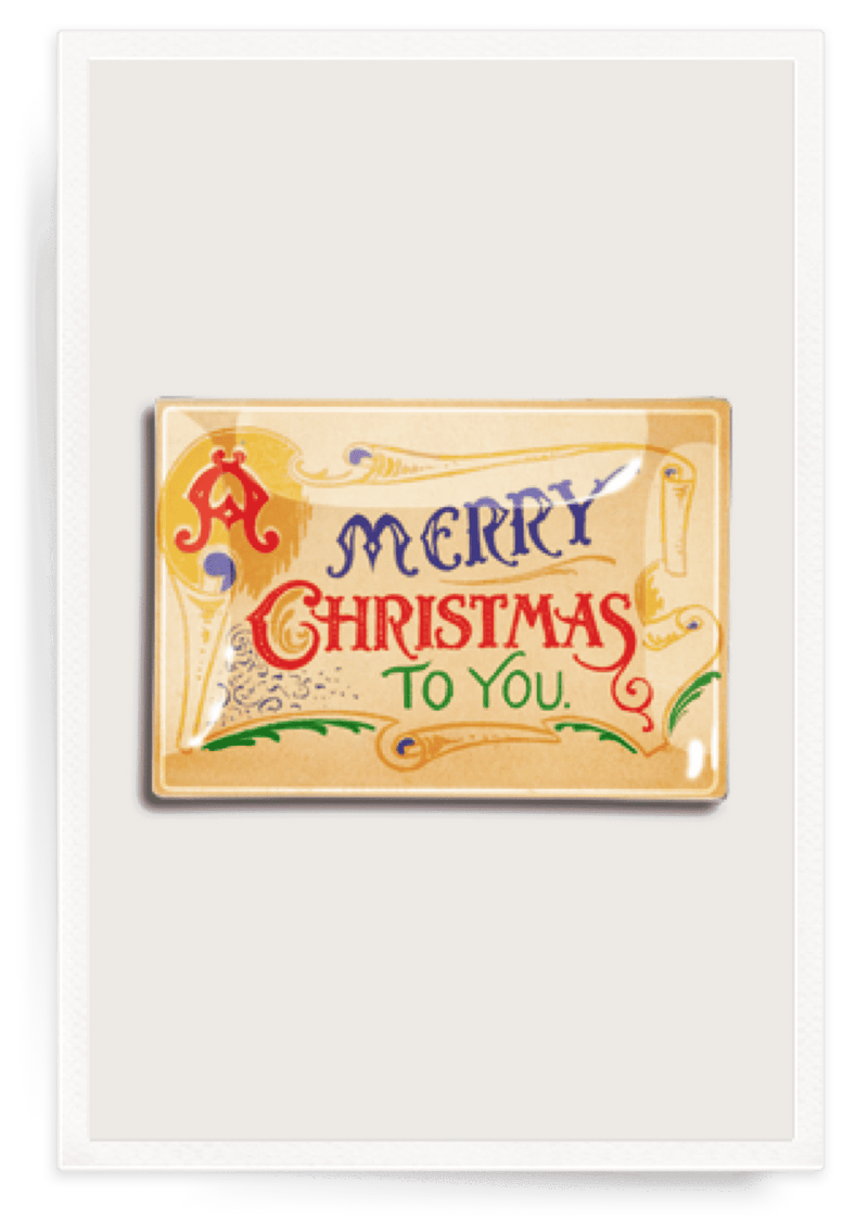 Bensgarden.com | Vintage Merry Christmas Decoupage Glass Tray - Bensgarden.com