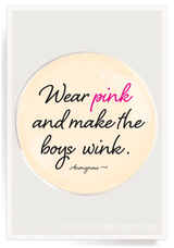 Bensgarden.com | Wear Pink Round Decoupage Glass Tray - Bensgarden.com