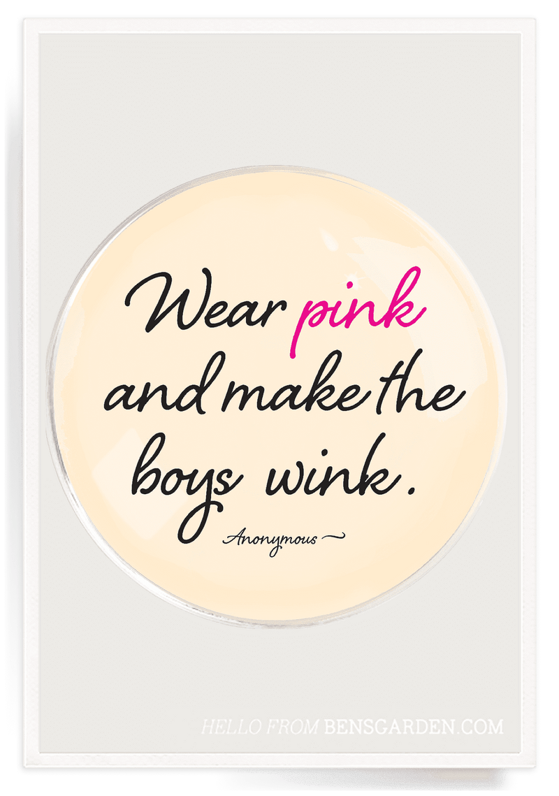 Bensgarden.com | Wear Pink Round Decoupage Glass Tray - Bensgarden.com