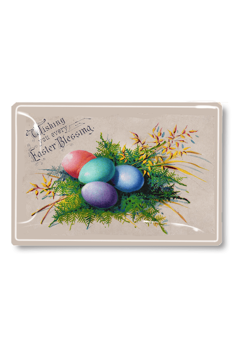 Wishing Your Every Easter Blessing Nest Decoupage Glass Tray - Wholesale Ben's Garden 