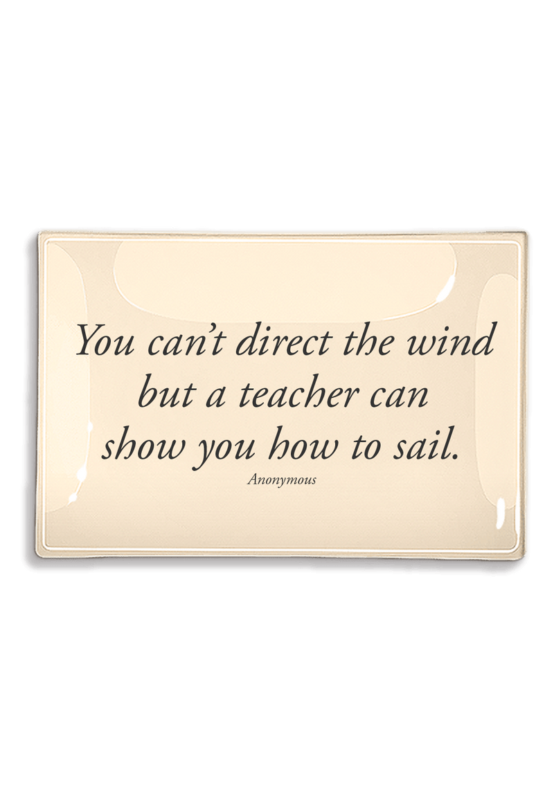 You Can't Direct The Wind Decoupage Glass Tray - Wholesale Ben's Garden 