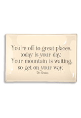 You're Off To Great Places Decoupage Glass Tray - Wholesale Ben's Garden 