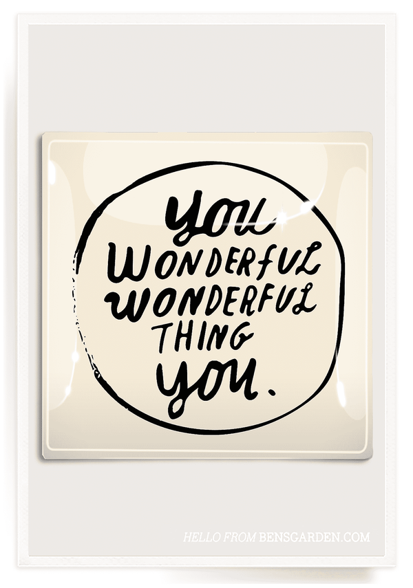 Bensgarden.com | You Wonderful Wonderful Thing You Decoupage Glass Tray - Bensgarden.com