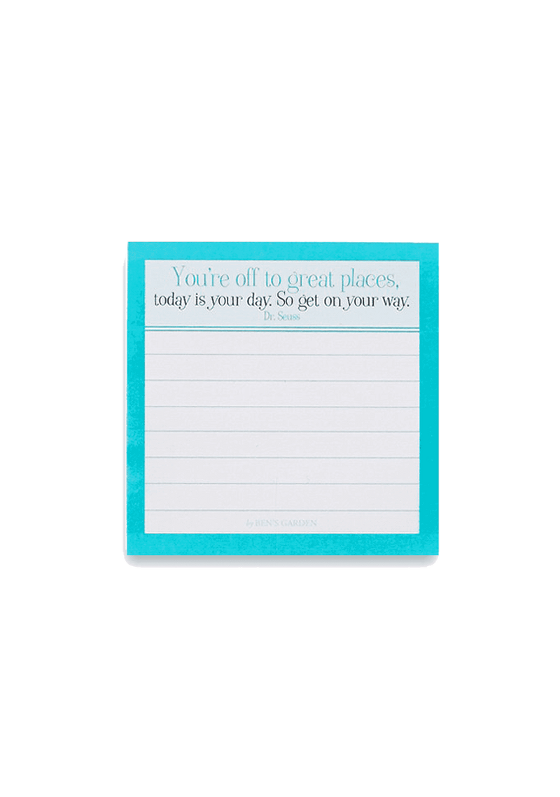Ben's Garden You're Off To Great Places Scribble-It Stickies Pad // Min. Case Pack of 12