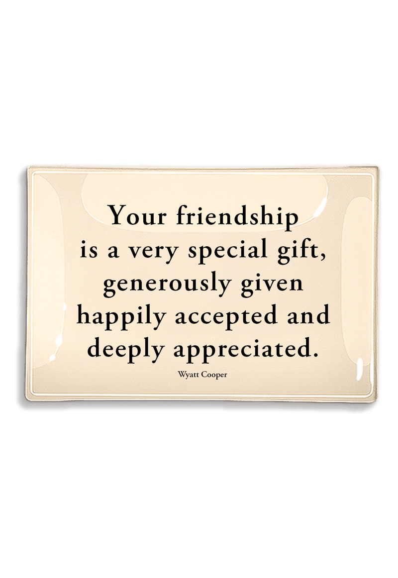 Your Friendship Is Decoupage Glass Tray - Wholesale Ben's Garden 