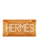 Vintage Hermes Ribbon Decoupage Glass Tray