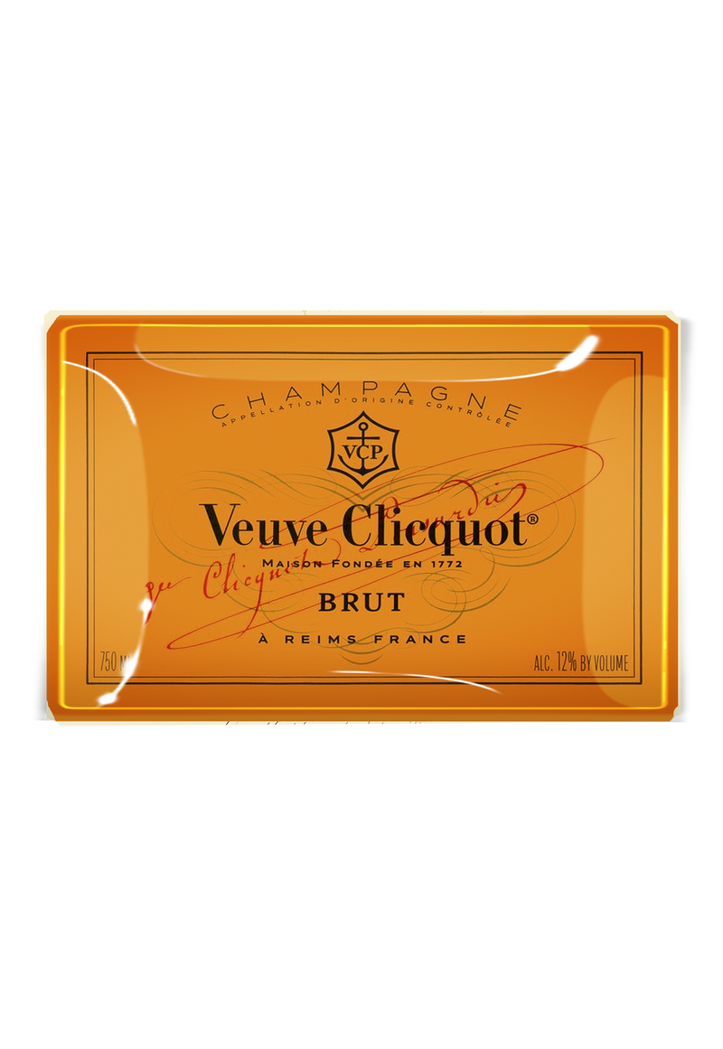 Veuve Clicquot Brut Decoupage Glass Tray