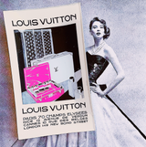 Louis Vuitton Pink Suitcase Decoupage Glass Tray