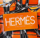 Vintage Hermes Ribbon Decoupage Glass Tray