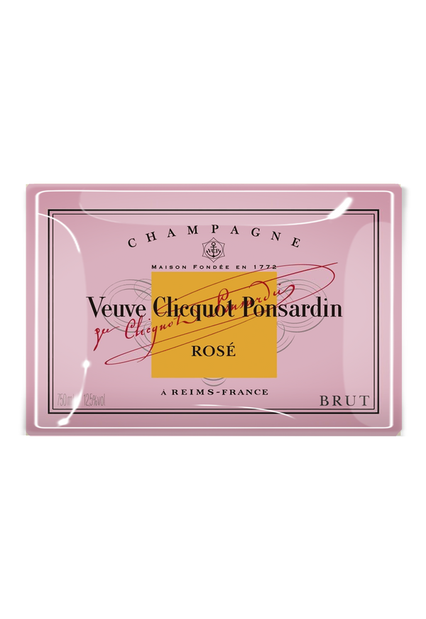 Veuve Clicquot Rose Decoupage Glass Tray